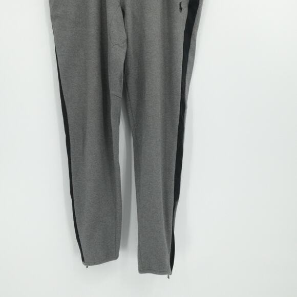 Polo Ralph Lauren Pants Mens M Gray Track Pony Ankle Zip Pull On Sweatpants - Picture 9 of 12